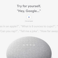 米国Googleストア、Google Home Miniのデモ体験コンテンツを用意。ブラウザから音声でGoogleアシスタントとやりとり可能に。