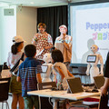【写真レポート】Pepperで子ども達がプログラミング体験、ゲストに大人気のお笑い「EXIT」が登場！ソフトバンク「子育て応援クラブ」