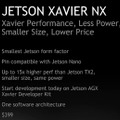 NVIDIAが低価格で高性能なAIコンピュータボード「Jetson Xavier NX」を世界同時発表！TX2の15倍高速で$399