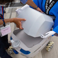 さわやか信金のハッピを着た搬送用自律移動ロボット「Mighty」を見てきた　Piezo Sonicが開発