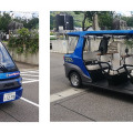 自動運転車両の位置情報をスマートバス停に表示 福岡県みやま市の実証実験が拡大 運行時刻表を遠隔配信して省人化を推進