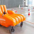 日本科学未来館で柔らかい移動ロボット「poimo」(ポイモ)に乗ってきた　トヨタの自動運転EVバス内部も公開