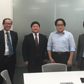 左より、代表取締役社長　田中秀樹氏、曽我一弘氏、執行役員 CTO　松井暢之氏、取締役副社長　油谷実紀氏、取締役CFO　津守諭氏。