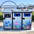 IoTゴミ箱「SmaGO」で街のゴミが減る ソーラー発電/圧縮/通信機能を搭載 海の大切さを伝える新デザイン、名古屋港水族館に設置