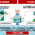 放流時に河川利用者を見回る広範囲な河川巡視にドローンとLTE通信を活用　NTTイードローンが効果検証を実施し十分な効果を確認