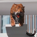 【ド迫力の立体感】大阪駅で飛び出す巨大なヒョウ、見た？全Verを動画で公開　3D広告「アカツキ」がサイネージ金賞を受賞