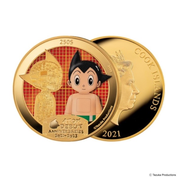 限定70点】純金1オンスの鉄腕アトムのカラーコイン発売 デビュー70周年