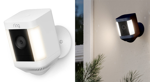 防犯カメラ Amazon Ring Spotlight Cam Plus, Battery Ring Spotlight Cam Plus, Battery ホワイト - センサーライト付き