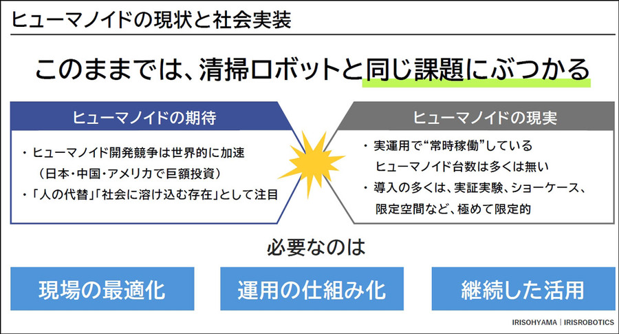アイリスオーヤマ「ヒューマノイドも同じ壁にぶつかる」2.5万台の社会実装から見えたAIロボット普及の課題
