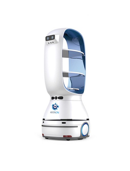 ロボットがサラダを席まで運びます　QBITの自動搬送ロボットを三笠会館が採用　オーダースタイルのサラダバー二子玉川にオープン