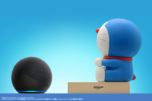 Amazon、ドラえもんがEchoデバイスを抱える可愛いスタンド発売　Alexaスキル「ドラえもん時報」の動画を公開