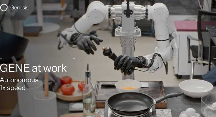 ピアノ演奏や料理も！人間レベルの操作能力を持つロボット基盤モデル「GENE-26.5」をGenesis AIが発表 画像