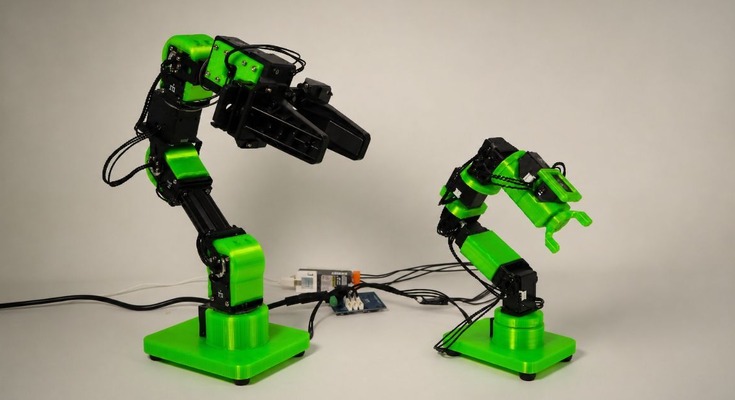 フィジカルAI導入を支援する実践ゼミをアスラテックが開始 ロボットアームで模倣学習を体験 画像