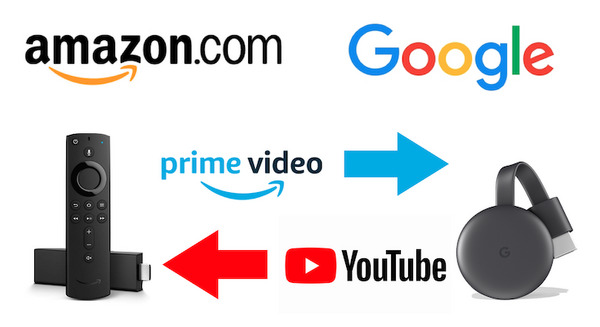 【朗報】AmazonとGoogleがついに仲直り。Fire TVでYouTube、Chromecast/AndroidTVにPrime Video視聴可能に！ 画像