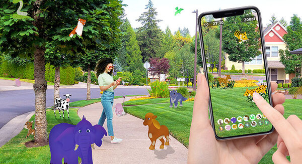 芝生や葉っぱ、空にかくれた動物をつかまえよう! Nianticの最新技術を使用した「ARかくれんぼゲーム」提供開始 画像