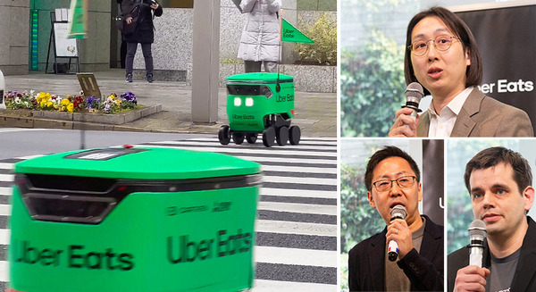 【速報】Uber Eatsが自動運転デリバリーロボットを導入！東京都内で料理の配達を6日から開始、実演走行を公開 画像