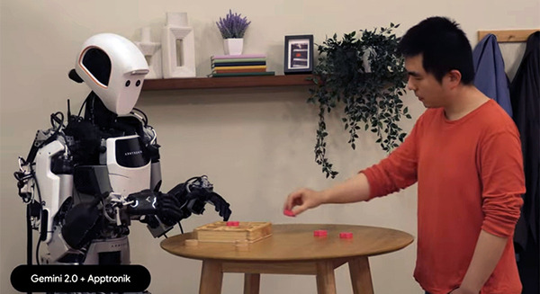Google DeepMindが生成AI「Gemini」をヒューマノイドで活用　会話・三目並べ・文字パズルの動画を公開　Apptronikと連携 画像