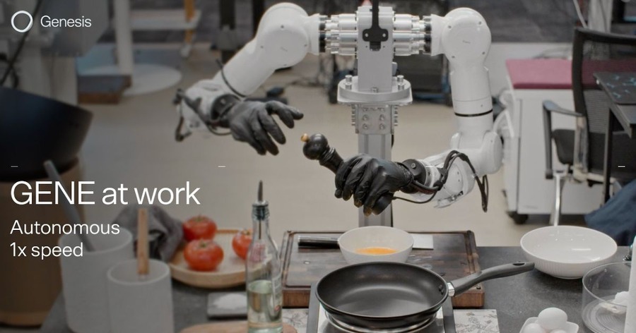 ピアノ演奏や料理も！人間レベルの操作能力を持つロボット基盤モデル「GENE-26.5」をGenesis AIが発表