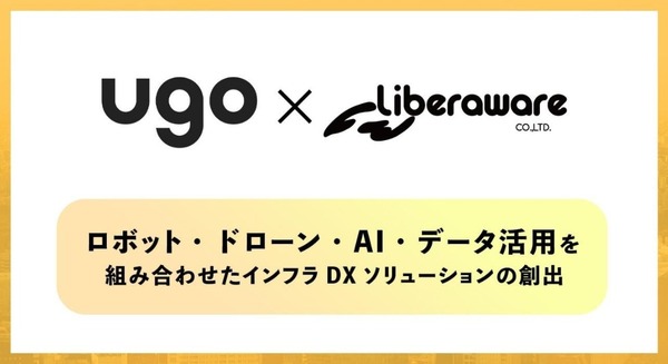 ugo、ドローン点検のLiberawareと業務提携 屋内狭小空間の点検・巡回を支援