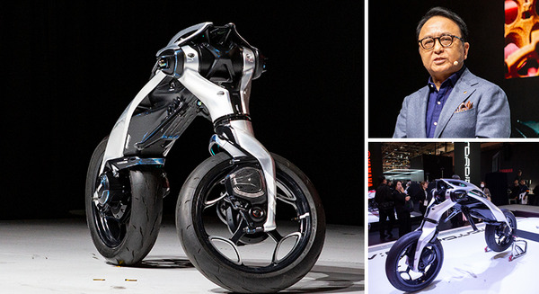 倒れても起き上がる異形のバイク型AIロボット「モトロイド ラムダ」、ヤマハ発が描く「AIと走り、共に育つ未来」とは