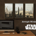 「Atmoph Window 2|Star Wars」第四弾はスター・ウォーズ エピソード2より「コルサント」の風景 摩天楼やスピーダーを再現