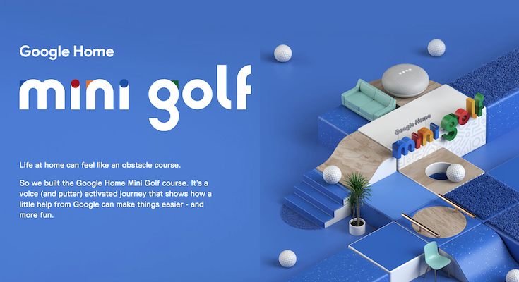 グーグルホームのプロモーション、今年のテーマは「ミニゴルフ」　まずは米国4都市で開催