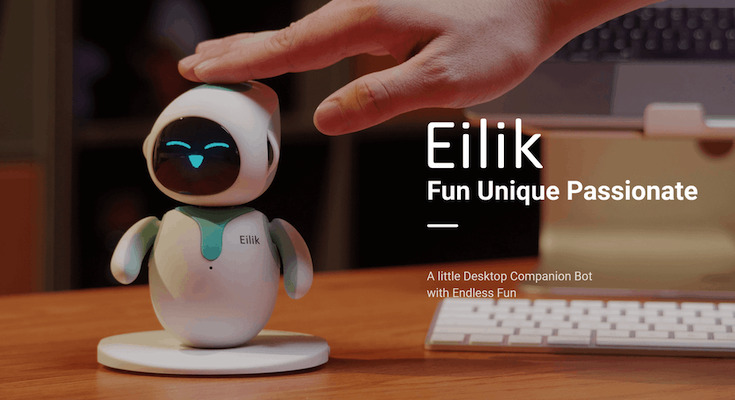 卓上型ロボット「Eilik」が Kickstarterに登場 4つの感情を持つ 