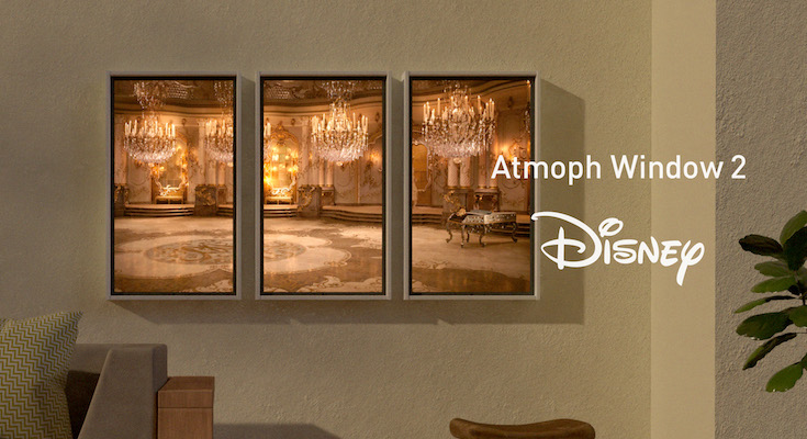 ディスプレイに傷はなしAtmoph Window 2 Disney アトモフウィンドウ